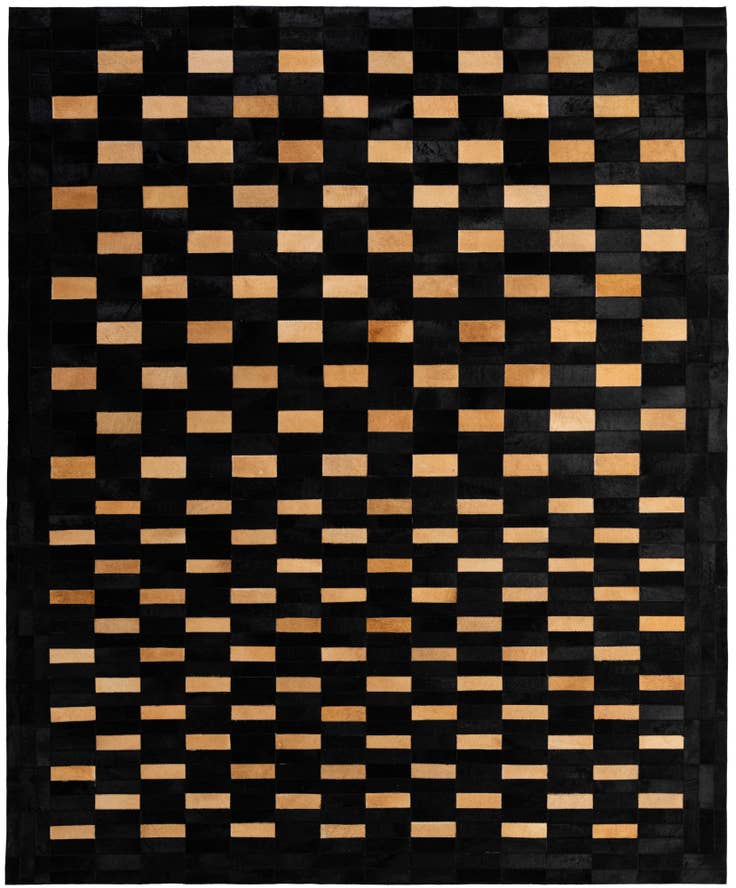 Detail image of 8' 1 x 9' 10 Cowhide - Patchwork Rug