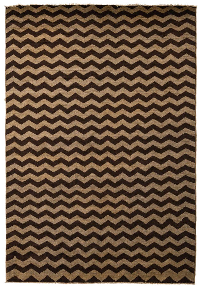 Detail image of 6' 6 x 9' 6 Hand Knotted Modern Ziegler Rug