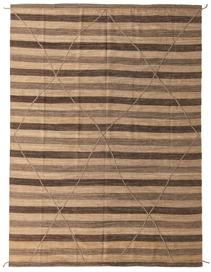 Detail image of 9' 4 x 11' 7 Hand Knotted Moroccan Wool Rug