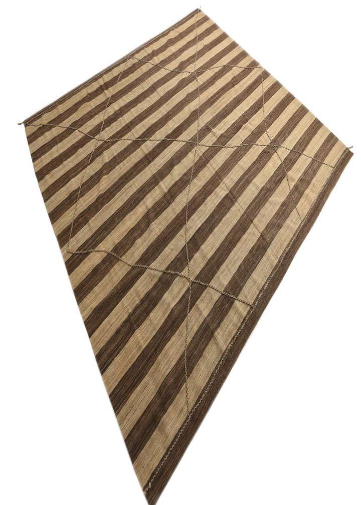 12' 9 x 13' 10 Hand Knotted Moroccan Wool Square Rug