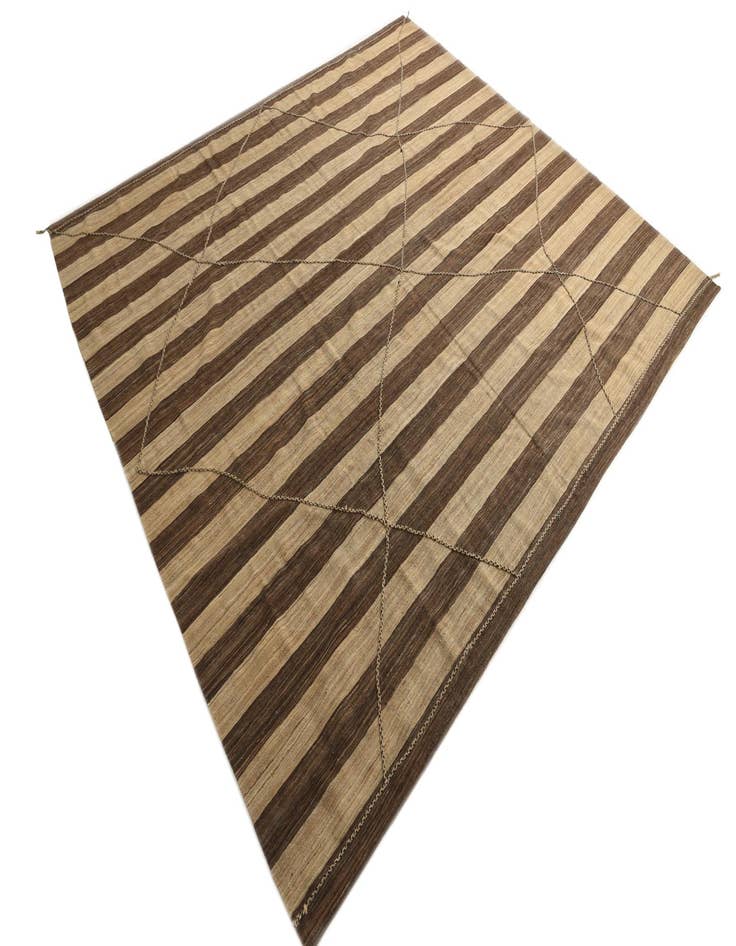 Detail image of 12' 9 x 13' 10 Hand Knotted Moroccan Wool Square Rug