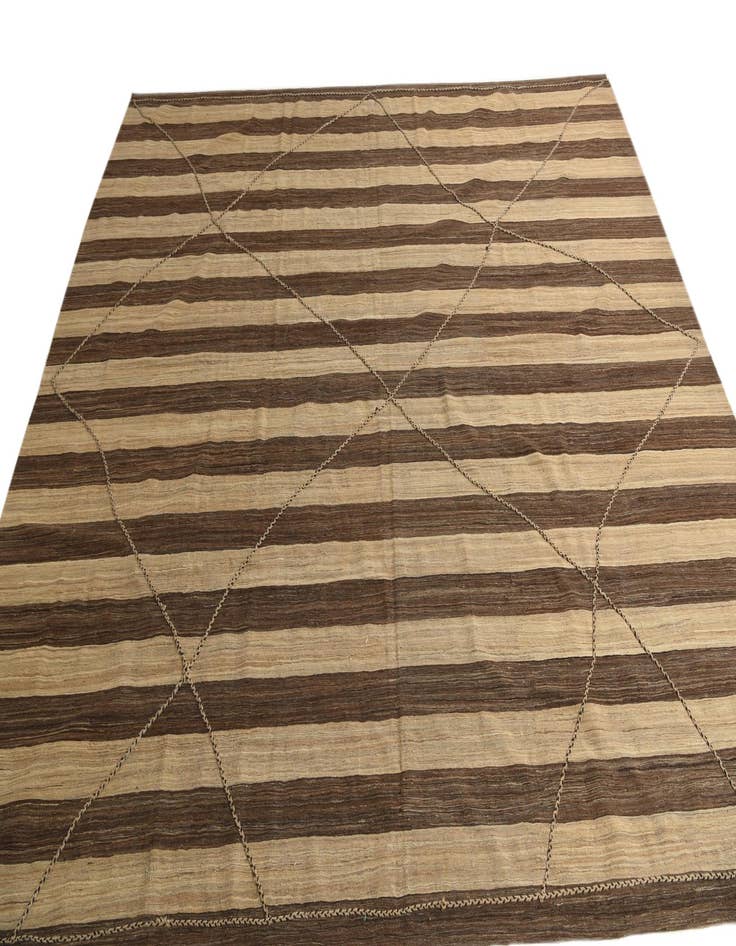Detail image of 12' 9 x 13' 10 Hand Knotted Moroccan Wool Square Rug