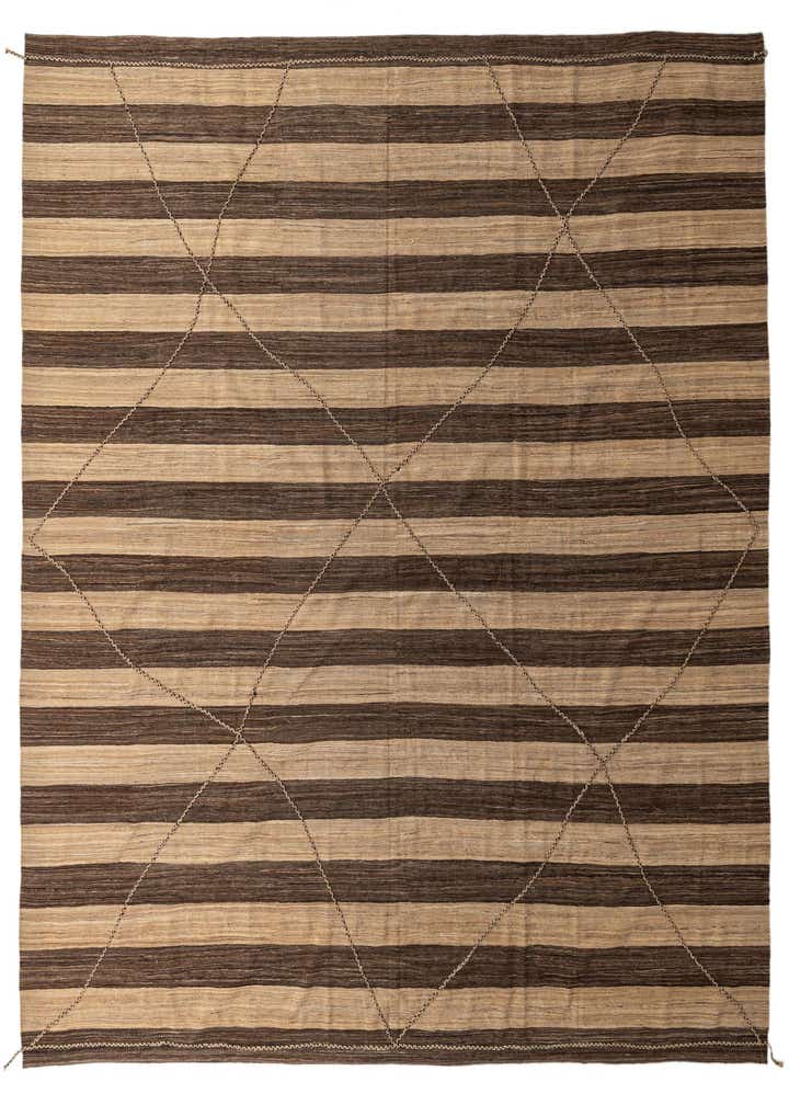 12' 9 x 13' 10 Hand Knotted Moroccan Wool Square Rug