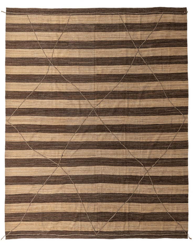 Detail image of 12' 9 x 13' 10 Hand Knotted Moroccan Wool Square Rug