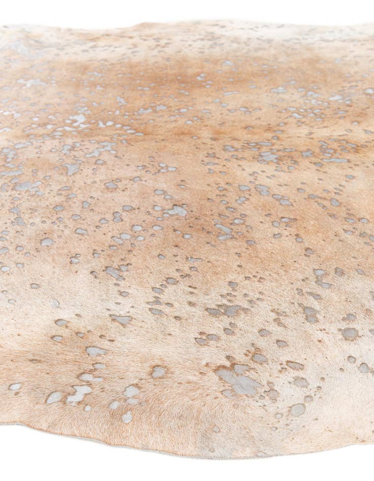 Detail image of 5' 7 x 6' Cowhide Leather Square Rug
