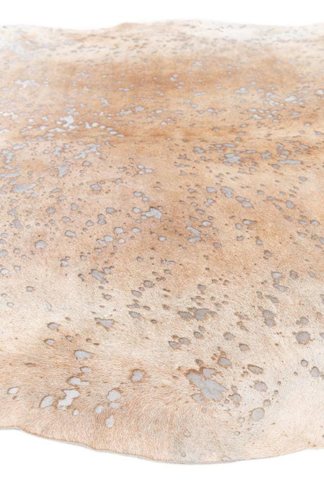 Detail image of 5' 7 x 6' Cowhide Leather Square Rug