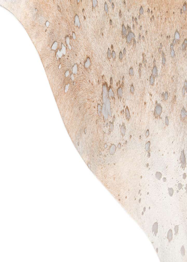 5' 7 x 6' Cowhide Leather Square Rug