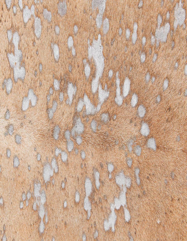 Detail image of 5' 7 x 6' Cowhide Leather Square Rug