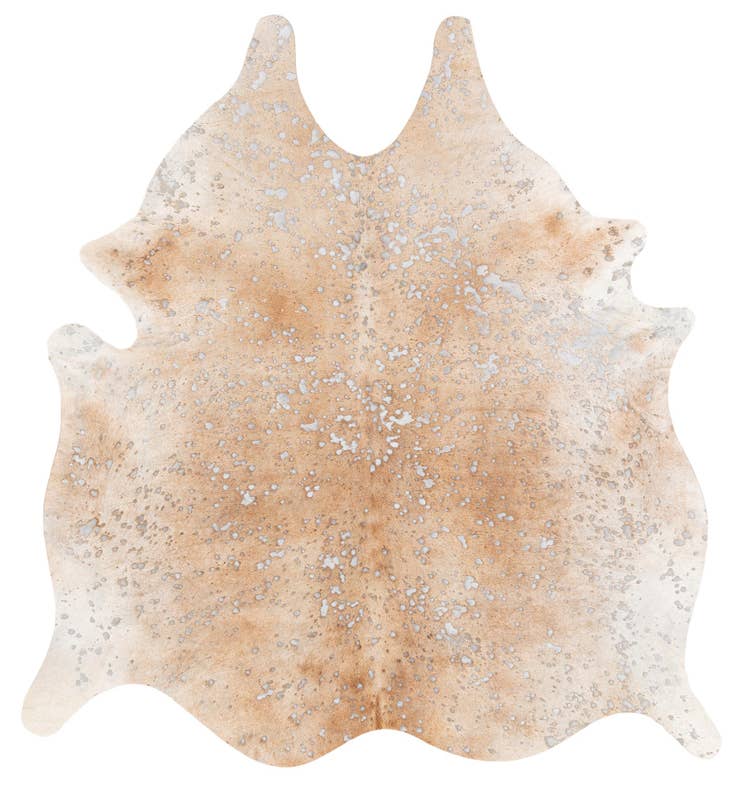 Detail image of 5' 7 x 6' Cowhide Leather Square Rug