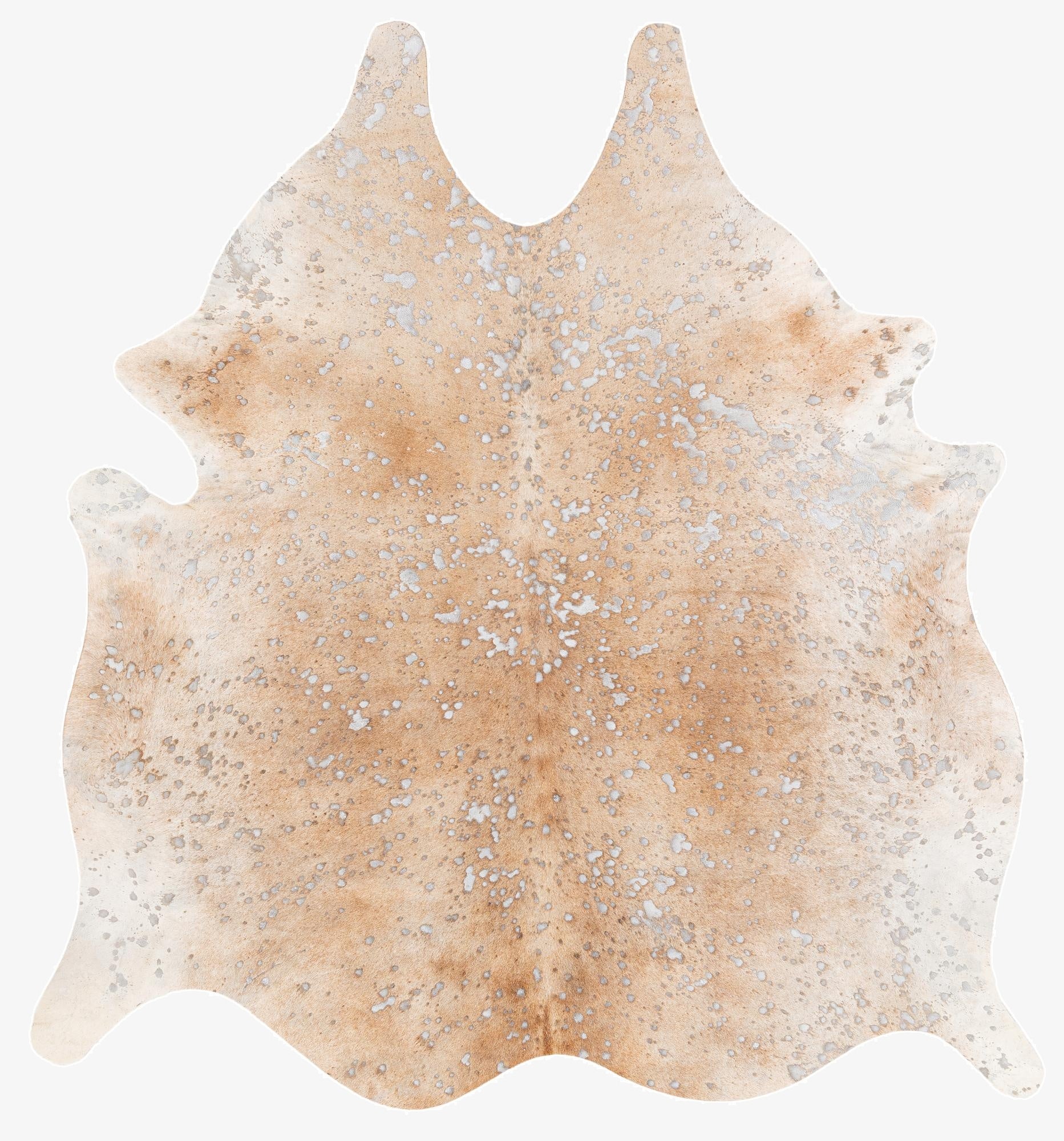 5' 7 x 6' Cowhide Leather Square Rug