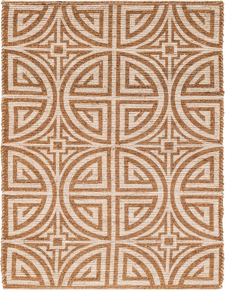 Detail image of 4' 1 x 6' 1 Hand Woven Chenille Jute Rug