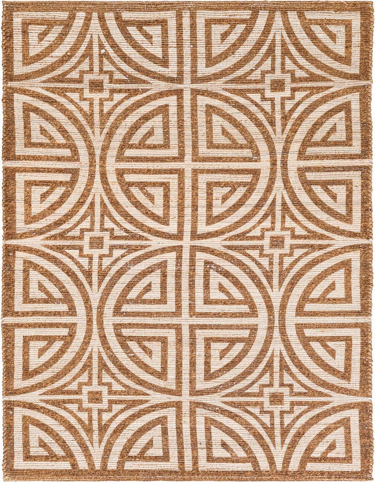 Detail image of 5' 1 x 8' Hand Woven Chenille Jute Rug