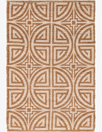 4' 1 x 6' 1 Hand Woven Chenille Jute Rug