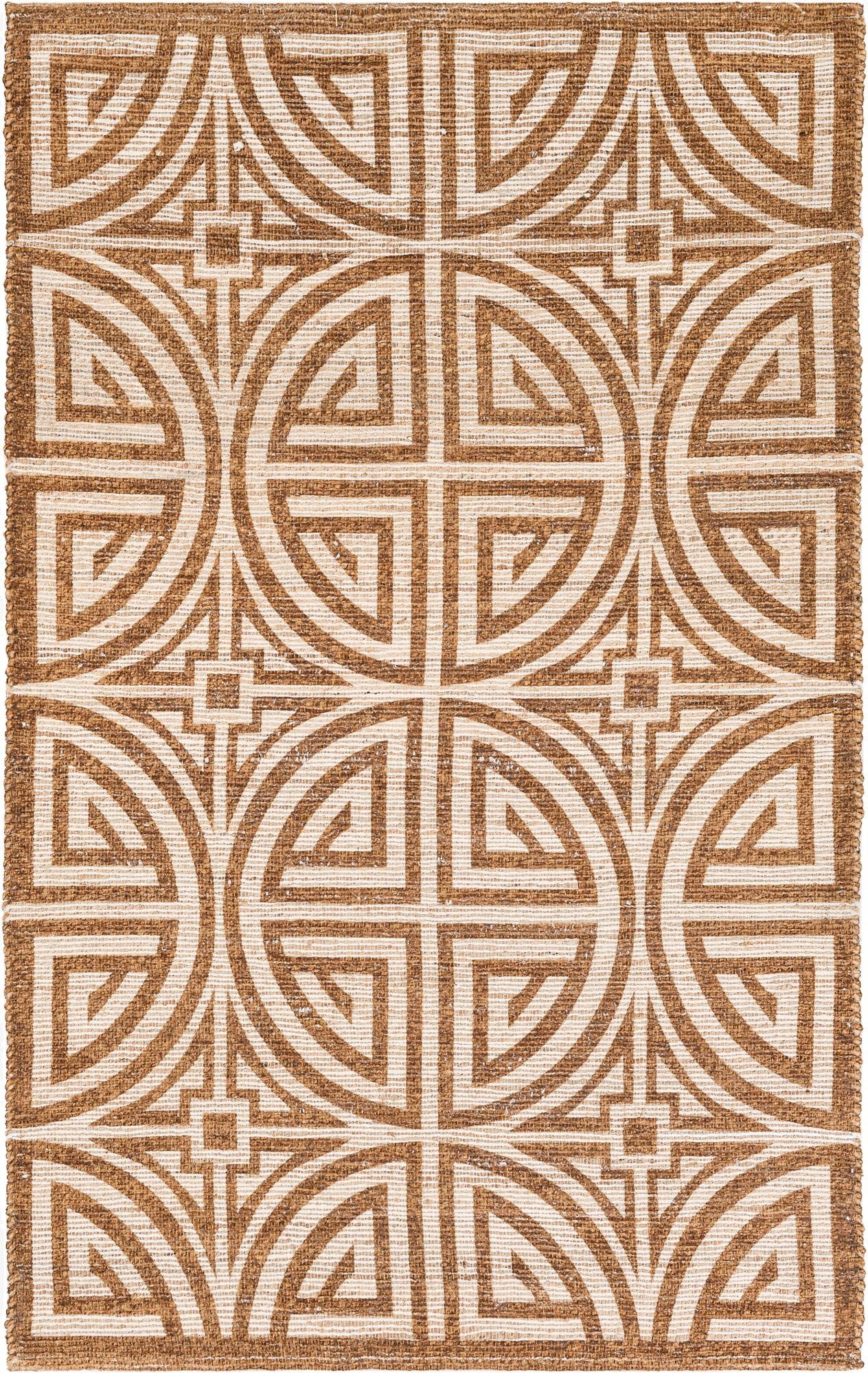 5' 1 x 8'  Hand Woven Chenille Jute Rug