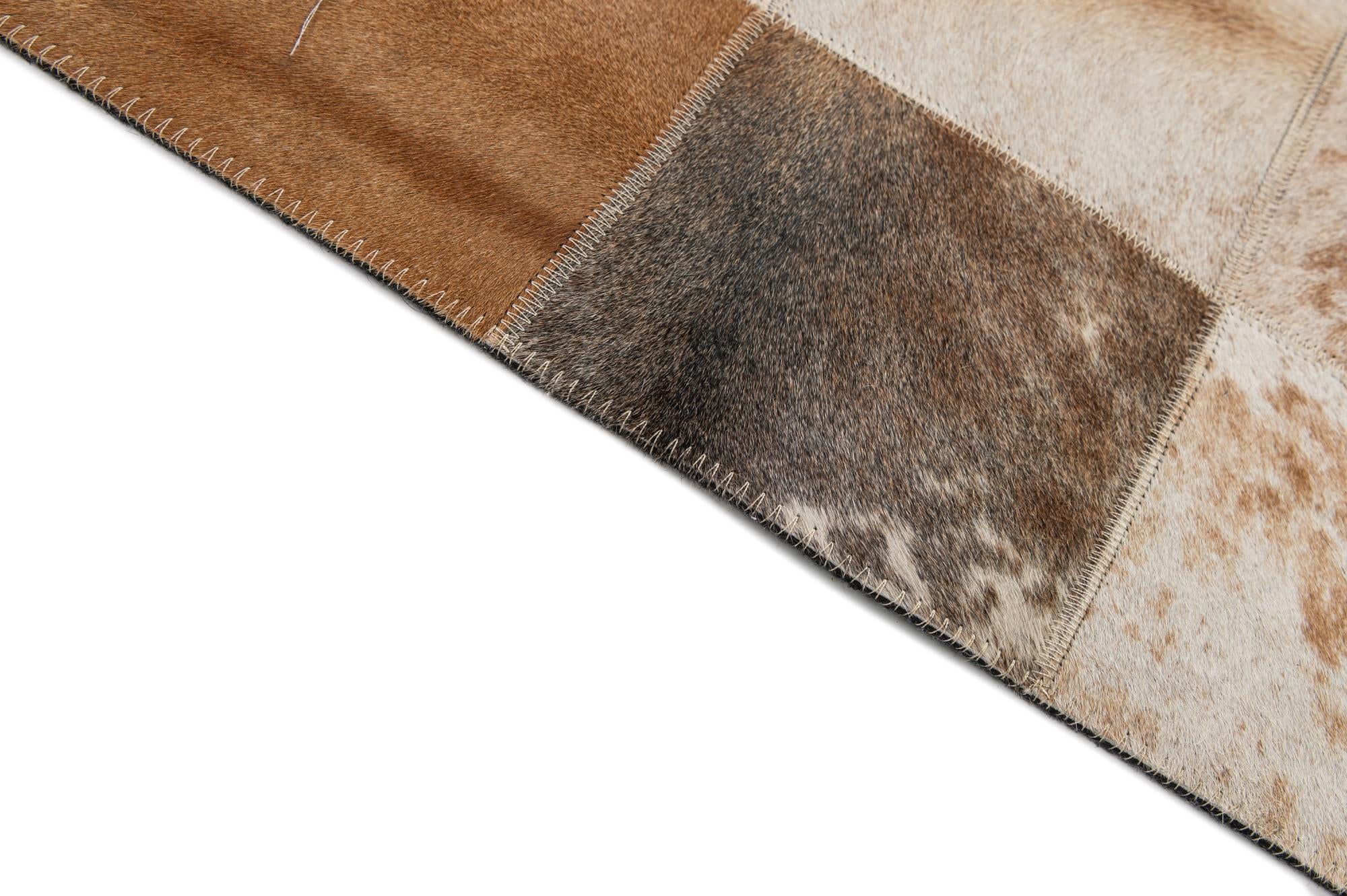 8' 1 x 9' 11 Cowhide - Patchwork Rug