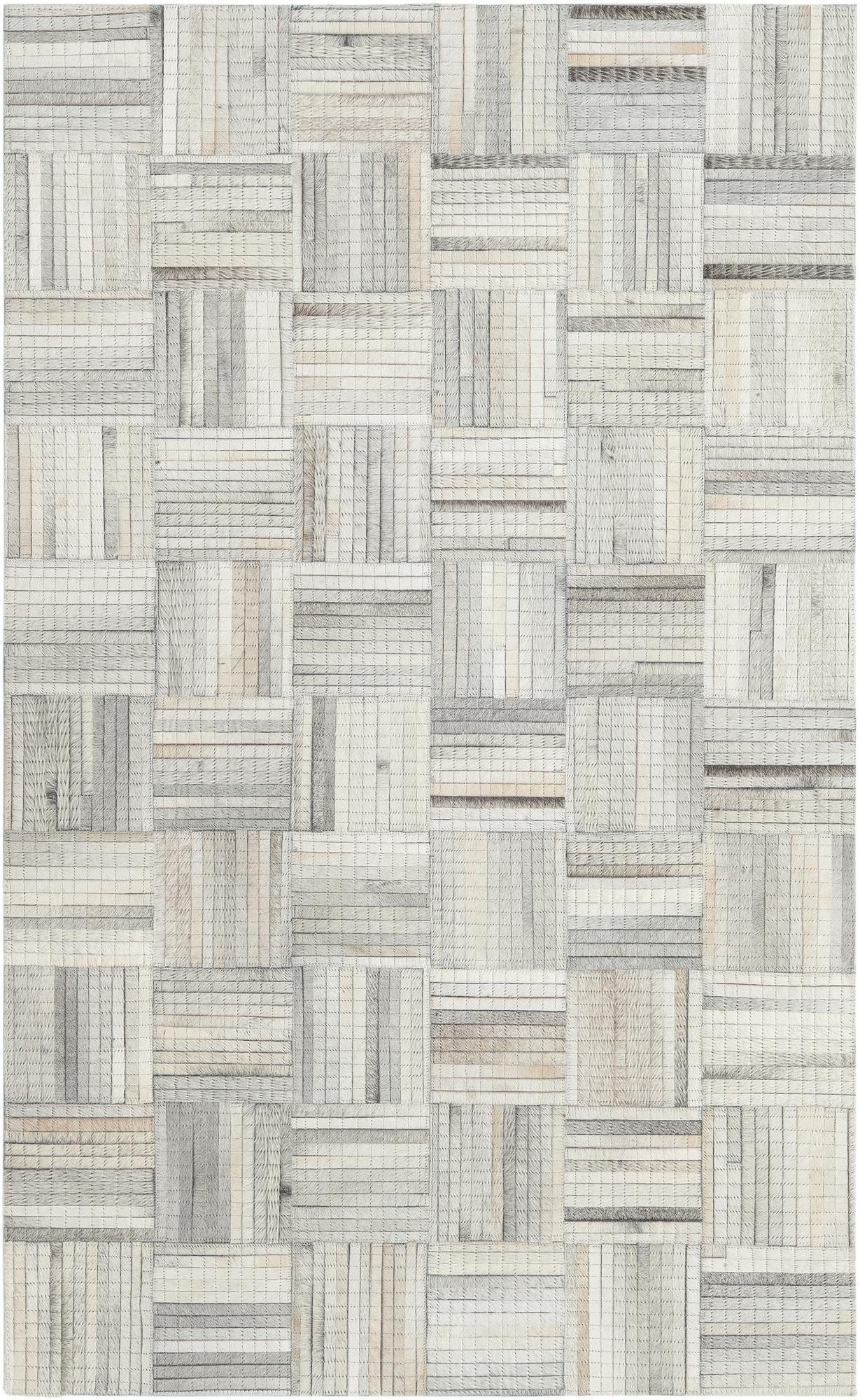 3' 1 x 5' 1 Cowhide Leather Rug
