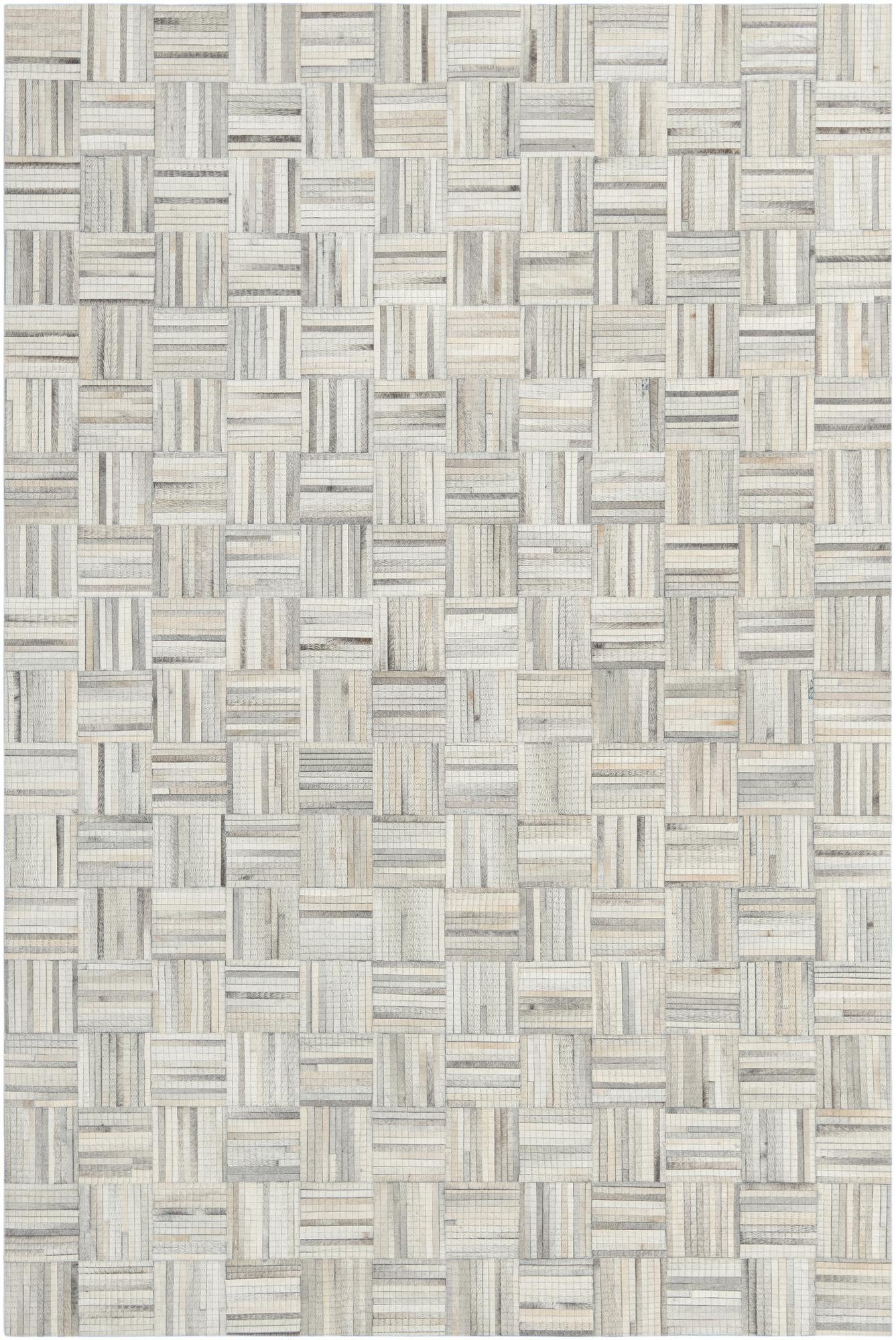 6' 1 x 9' Cowhide Leather Rug