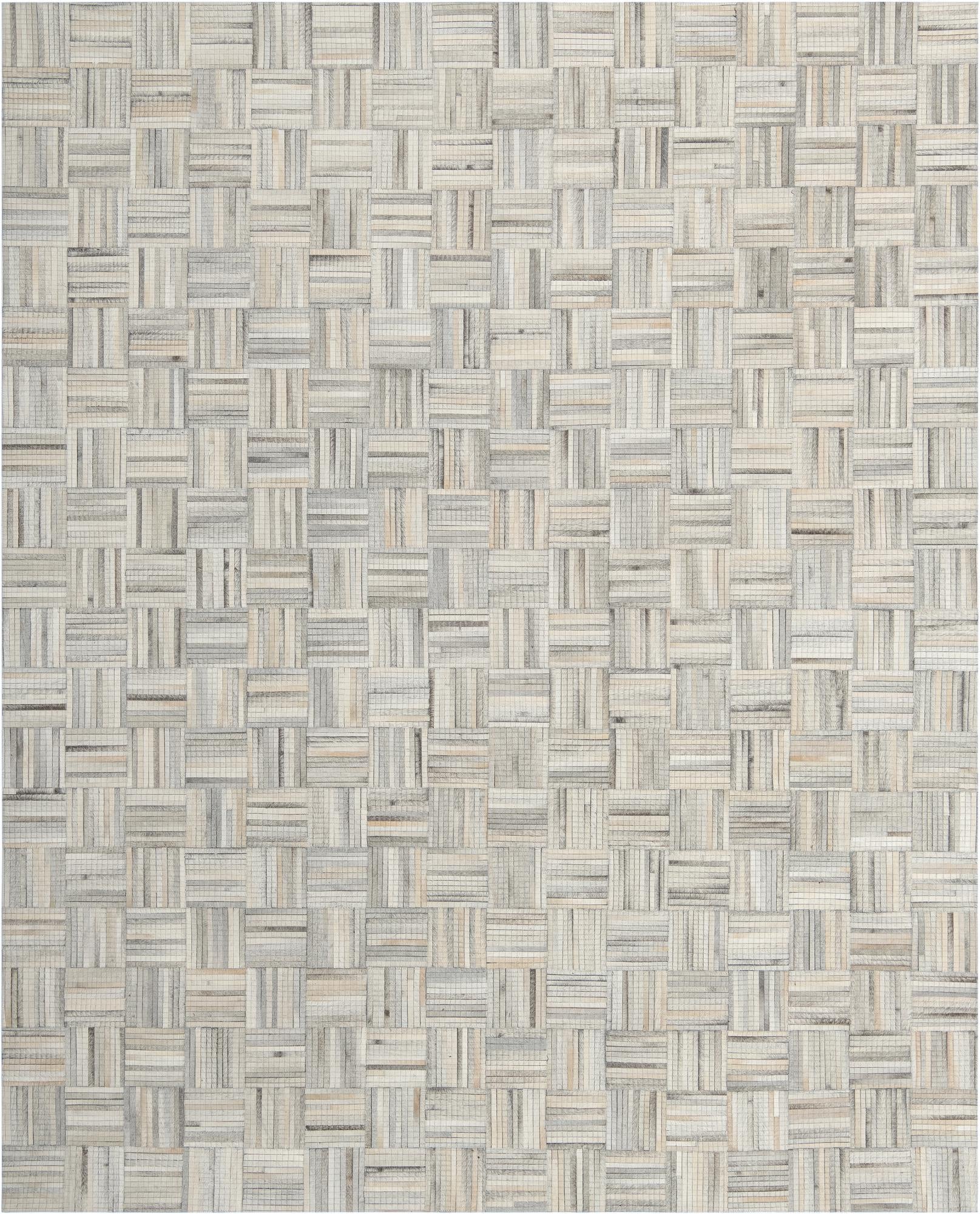 7' 10 x 10' Cowhide Leather Rug