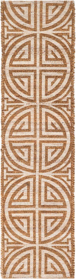 Detailansicht von 65cm x 245cm Handgewebt Chenille Jute Läufer Teppich