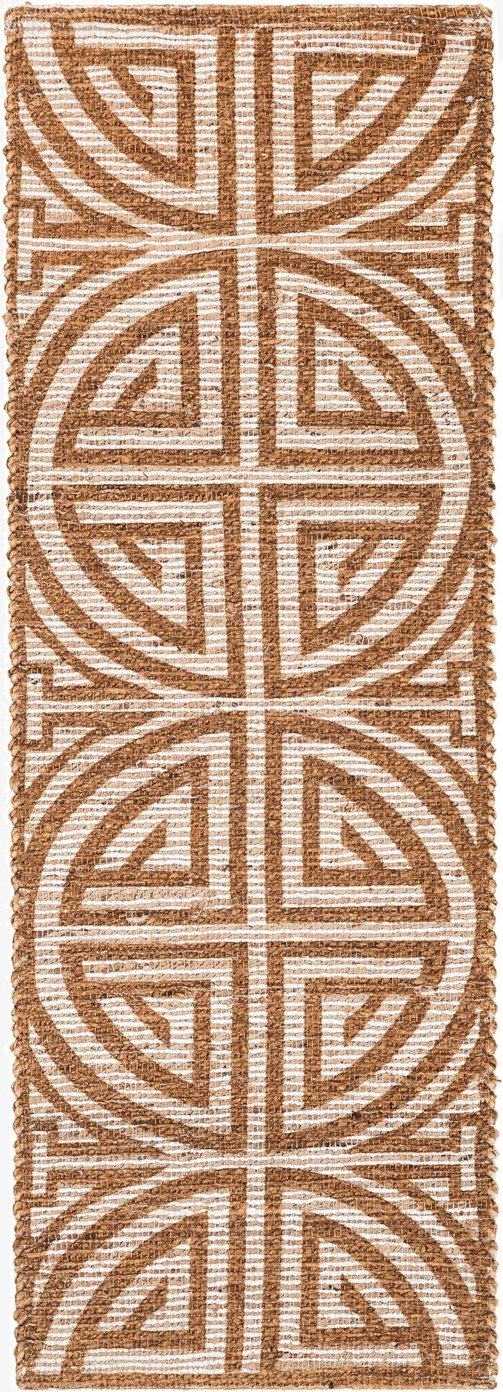 2' 2 x 6' 1  Hand Woven Chenille Jute Runner Rug