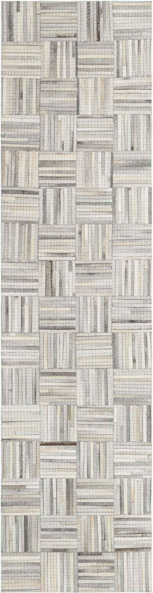2' 2 x 8' Cowhide Leather Runner Rug