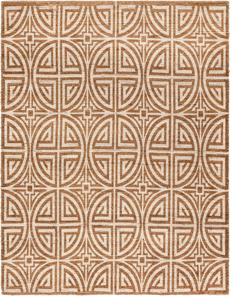 Detail image of 7' 10 x 7' 10 Hand Woven Chenille Jute Square Rug