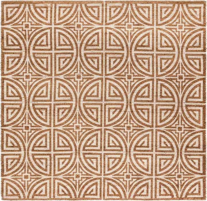7' 10 x 7' 10 Hand Woven Chenille Jute Square Rug