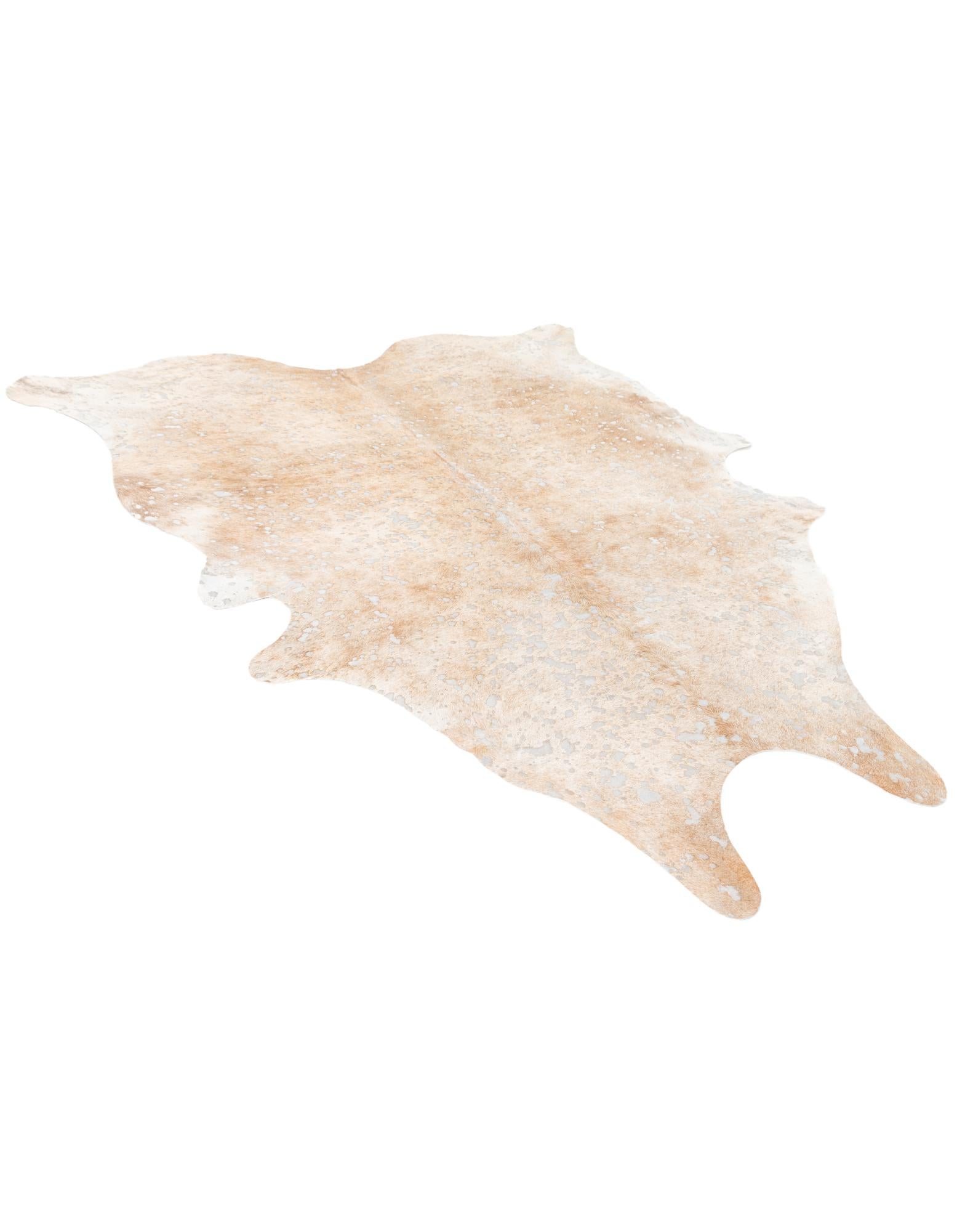 6' 4 x 7' 6 Cowhide Leather Freeform Rug