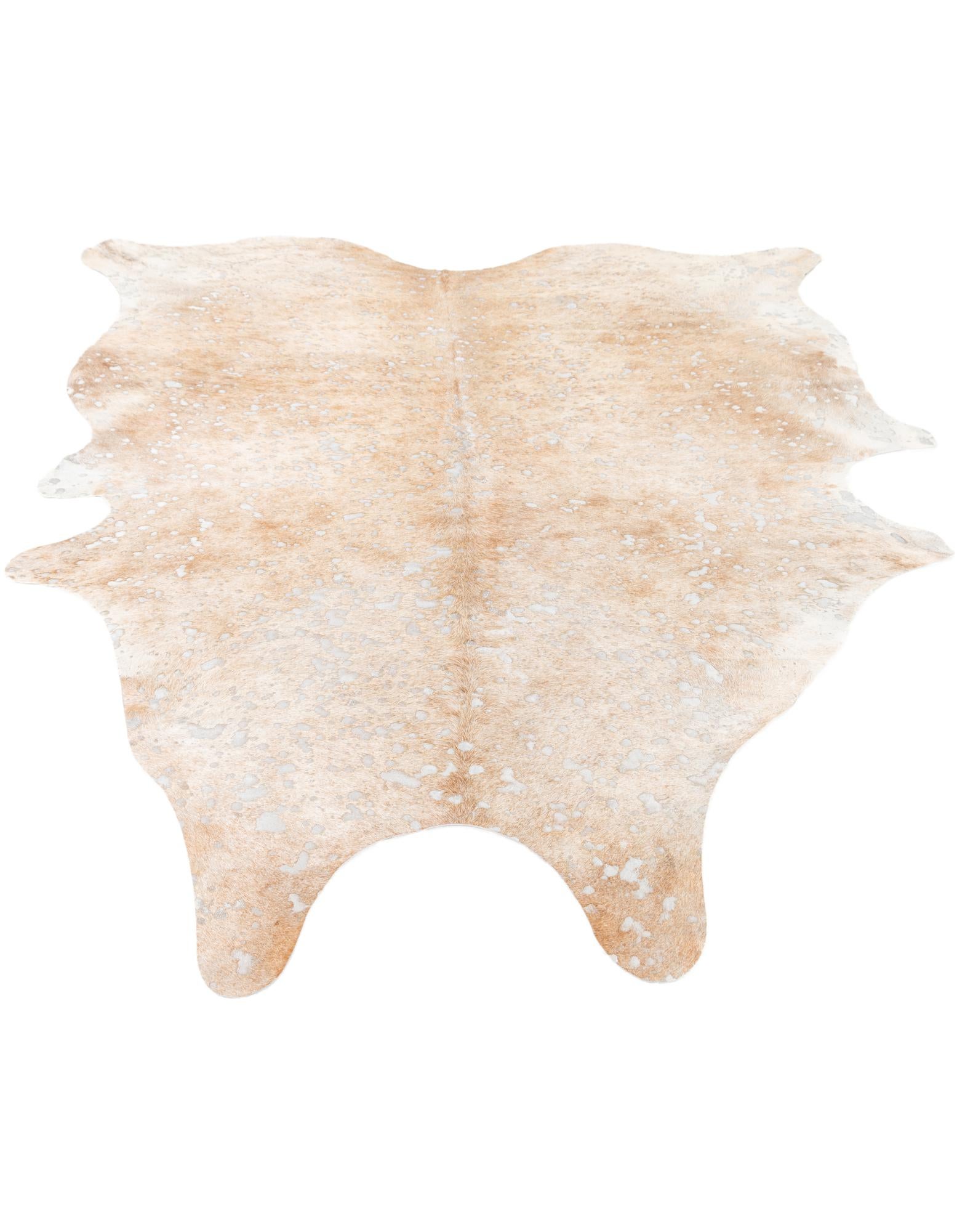 6' 4 x 7' 6 Cowhide Leather Freeform Rug