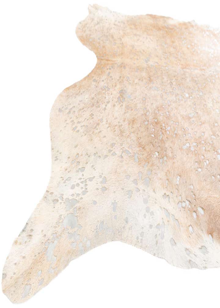 6' 4 x 7' 6 Cowhide Leather Freeform Rug