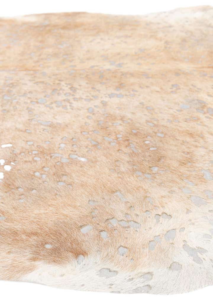 6' 4 x 7' 6 Cowhide Leather Freeform Rug
