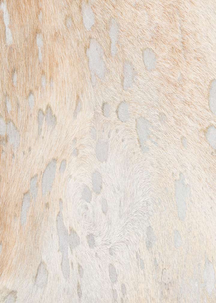 6' 4 x 7' 6 Cowhide Leather Freeform Rug