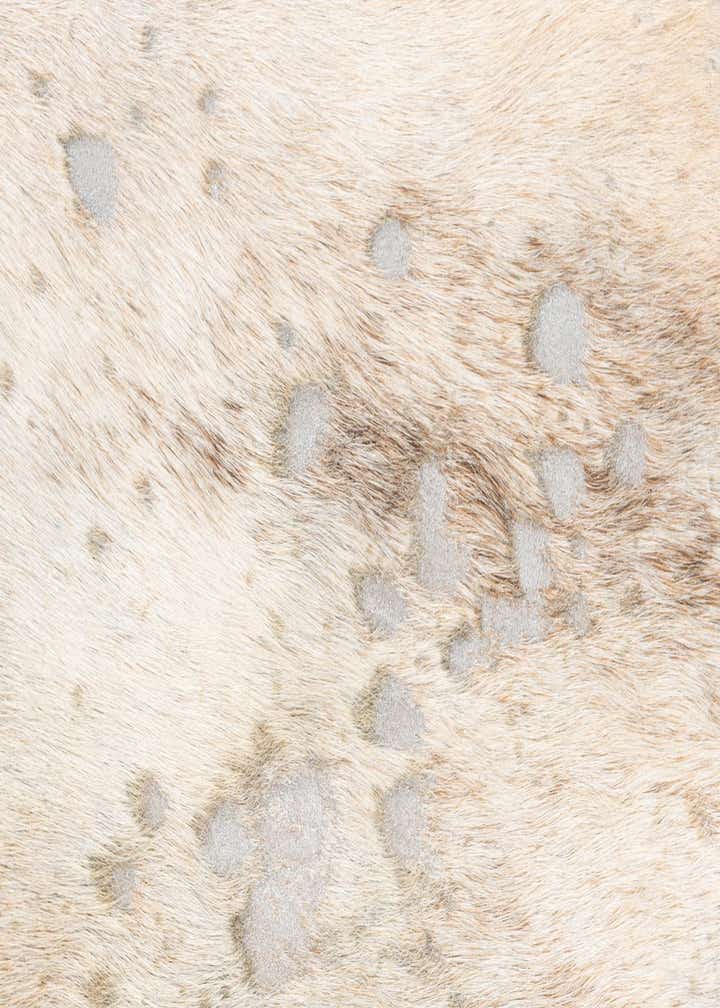 6' 4 x 7' 6 Cowhide Leather Freeform Rug