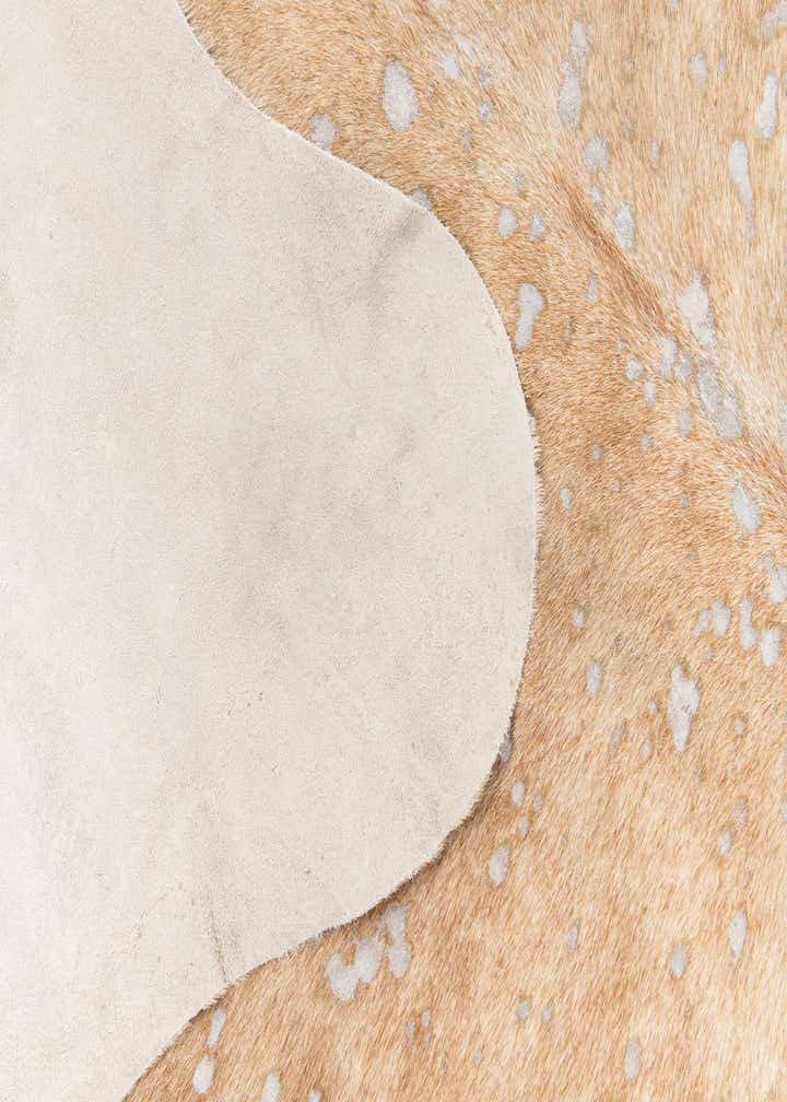 6' 4 x 7' 6 Cowhide Leather Freeform Rug