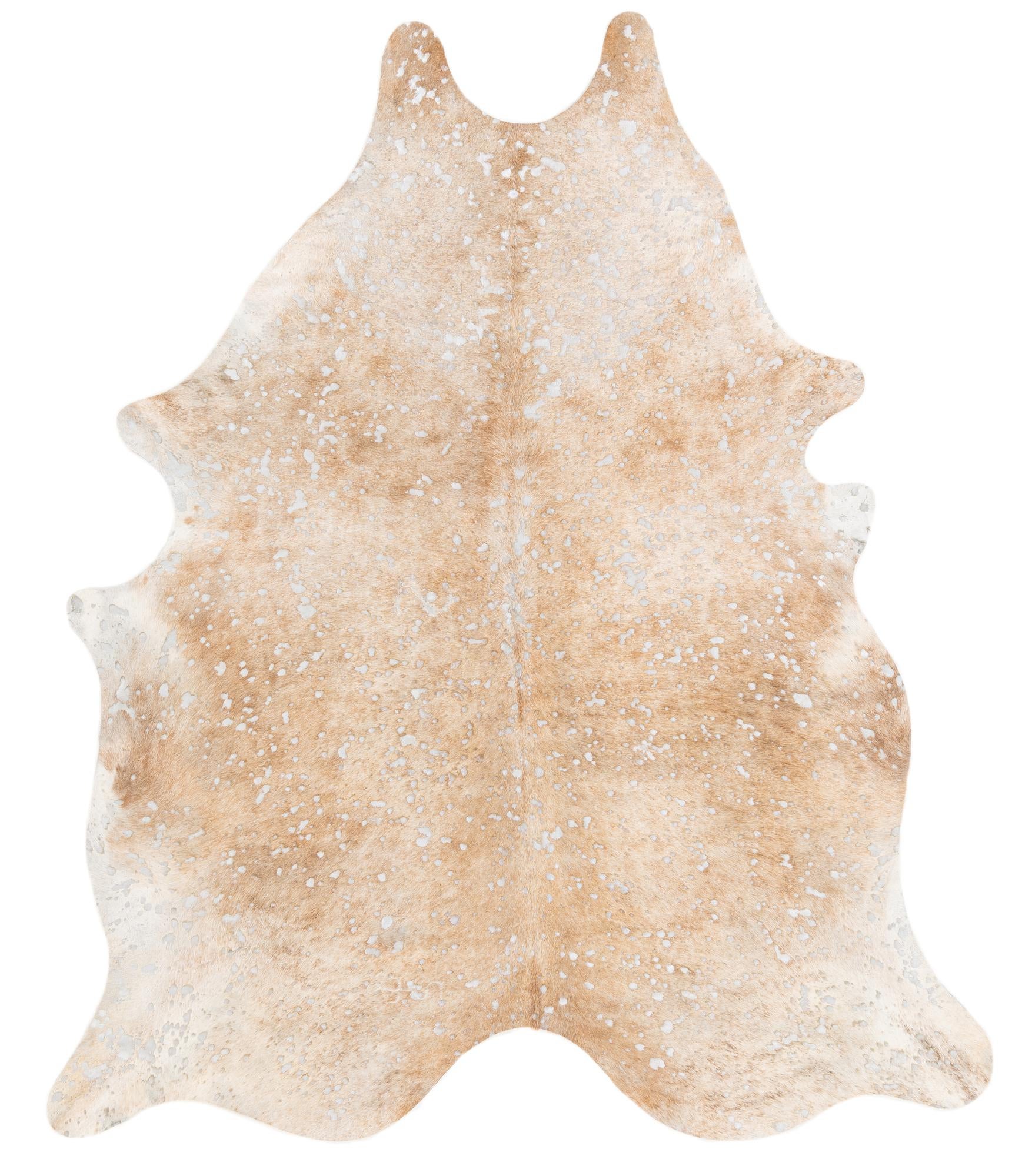 6' 4 x 7' 6 Cowhide Leather Freeform Rug