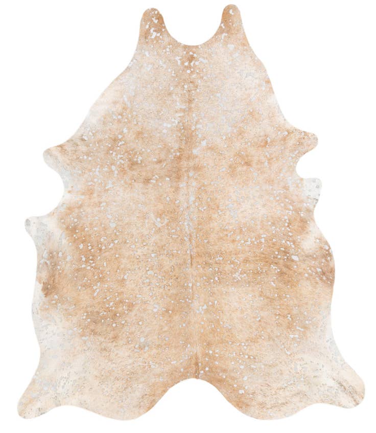 Detail image of 6' 4 x 7' 6 Cowhide Leather Freeform Rug