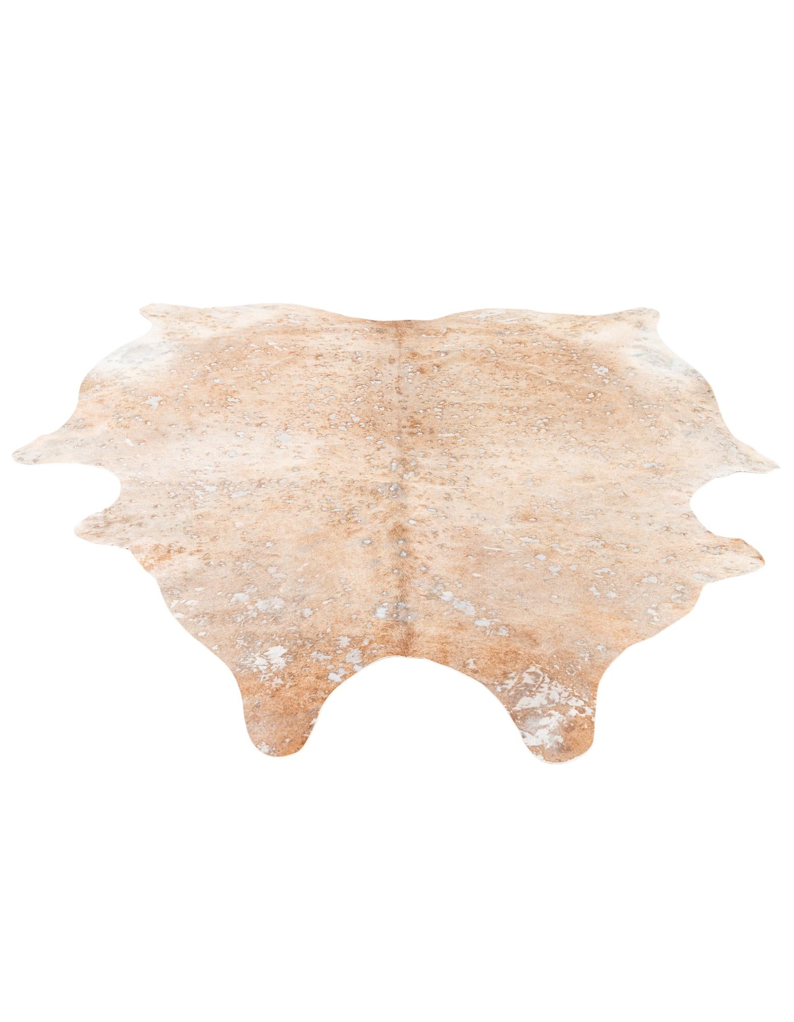 5' 11 x 6' 7 Cowhide Leather Square Rug