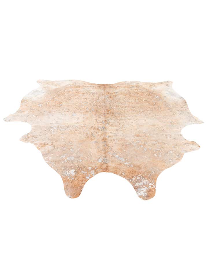 5' 11 x 6' 7 Cowhide Leather Square Rug