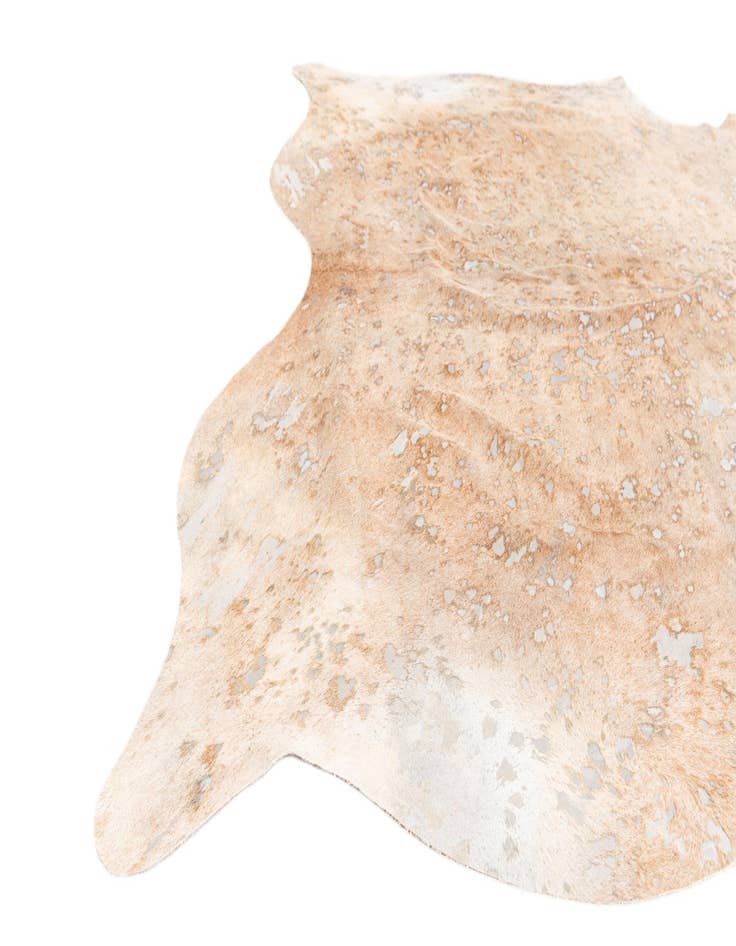 Detail image of 5' 11 x 6' 7 Cowhide Leather Square Rug