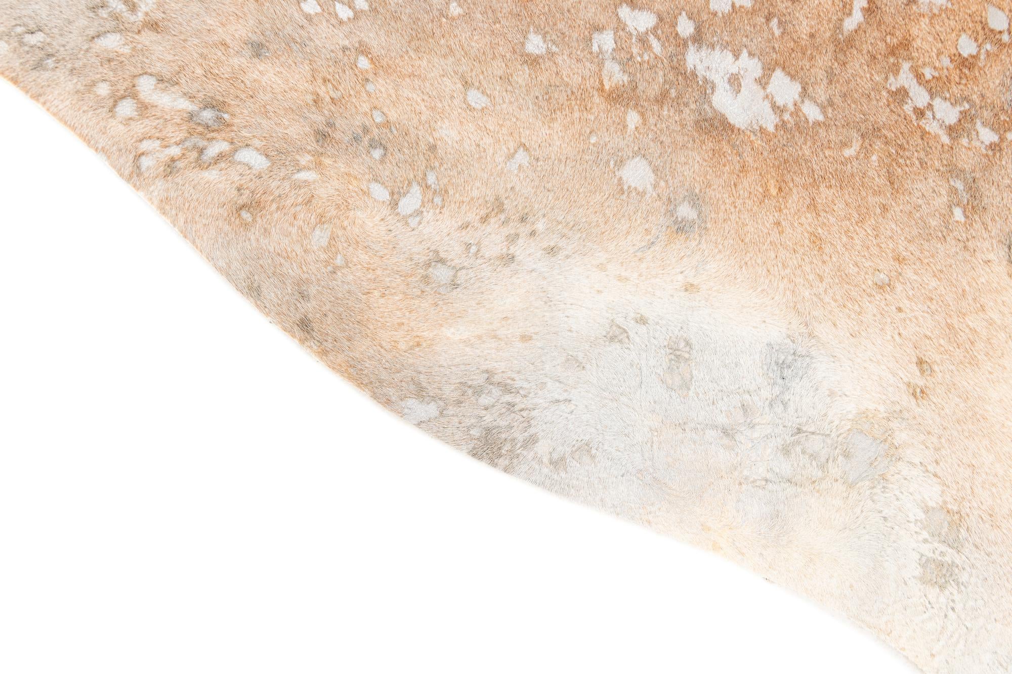5' 11 x 6' 7 Cowhide Leather Square Rug