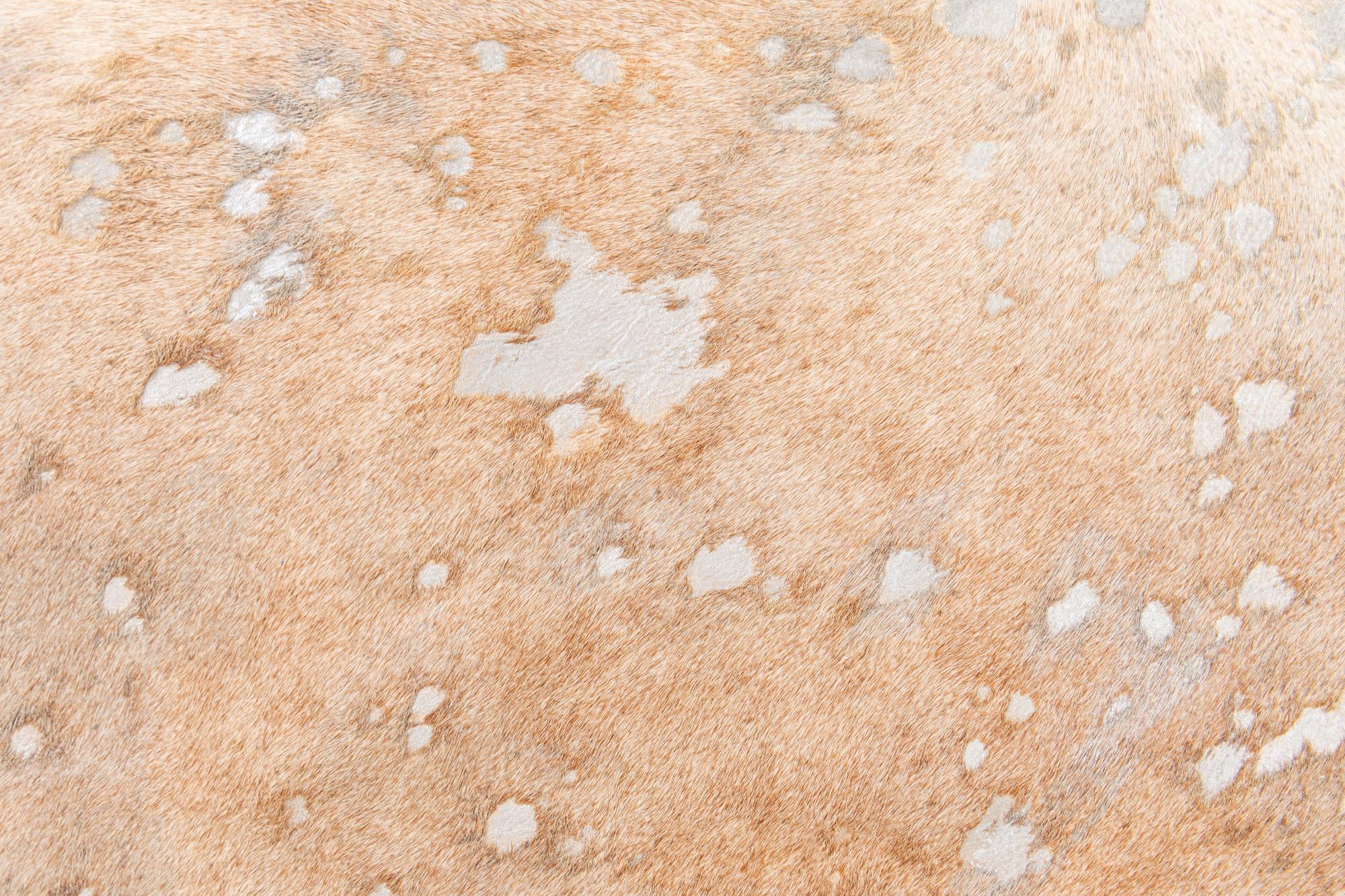 5' 11 x 6' 7 Cowhide Leather Square Rug