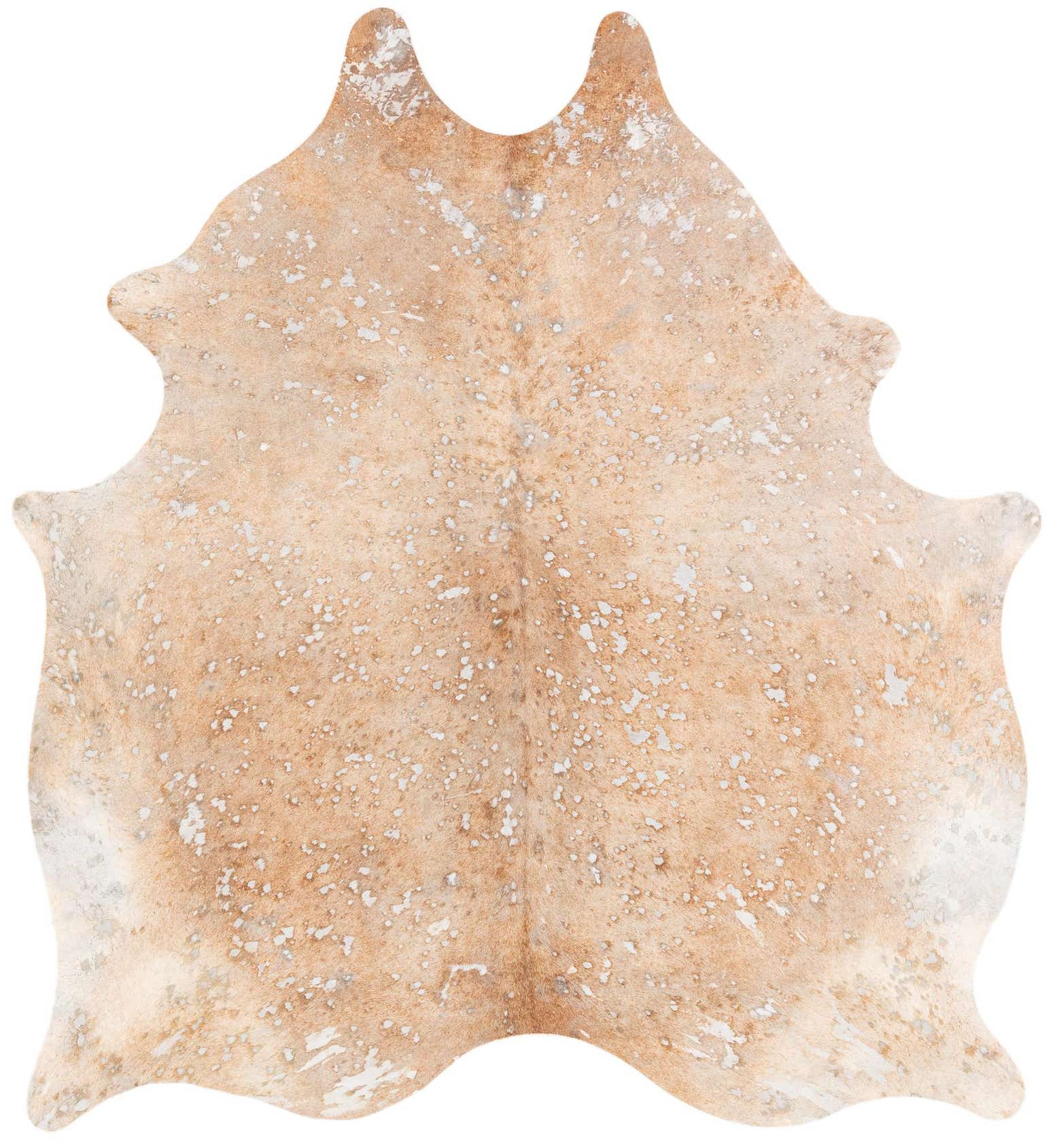 5' 11 x 6' 7 Cowhide Leather Square Rug