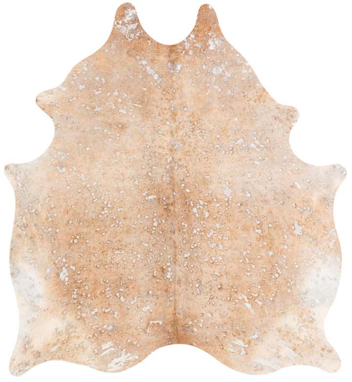 5' 11 x 6' 7 Cowhide Leather Square Rug