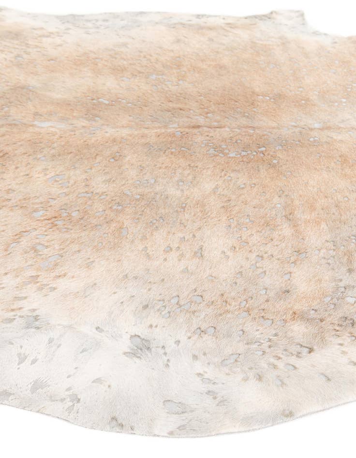 Detail image of 6' 3 x 7' 3 Cowhide Leather Square Rug