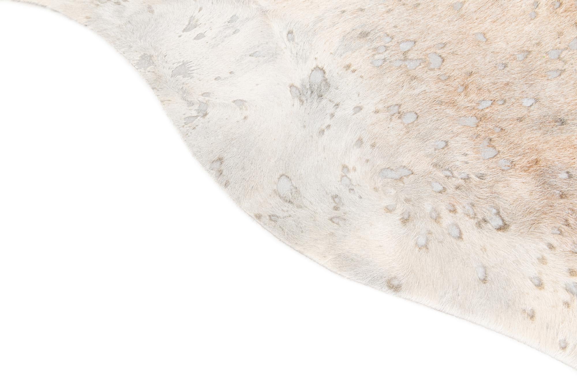 6' 3 x 7' 3 Cowhide Leather Square Rug