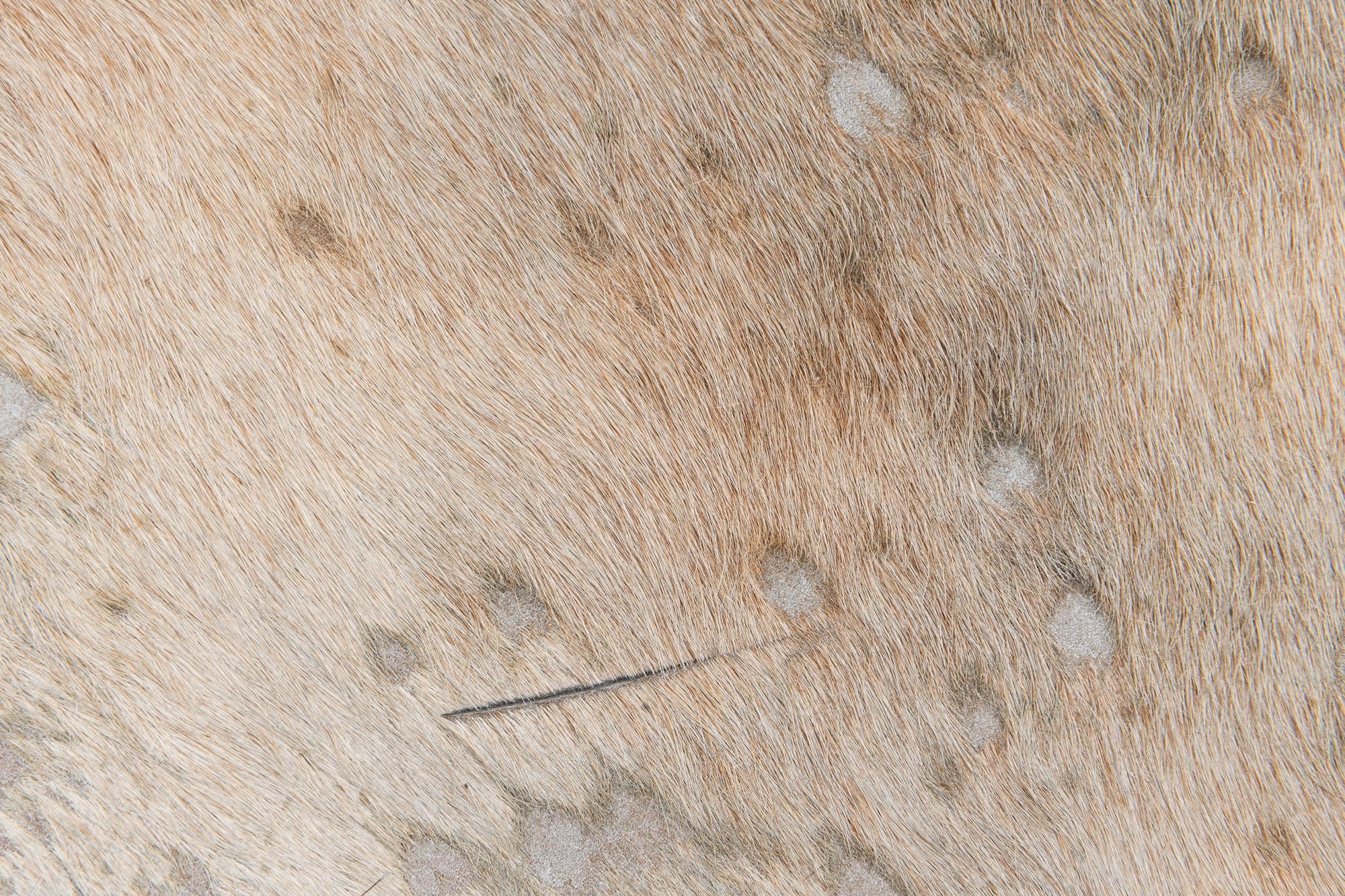 6' 3 x 7' 3 Cowhide Leather Square Rug