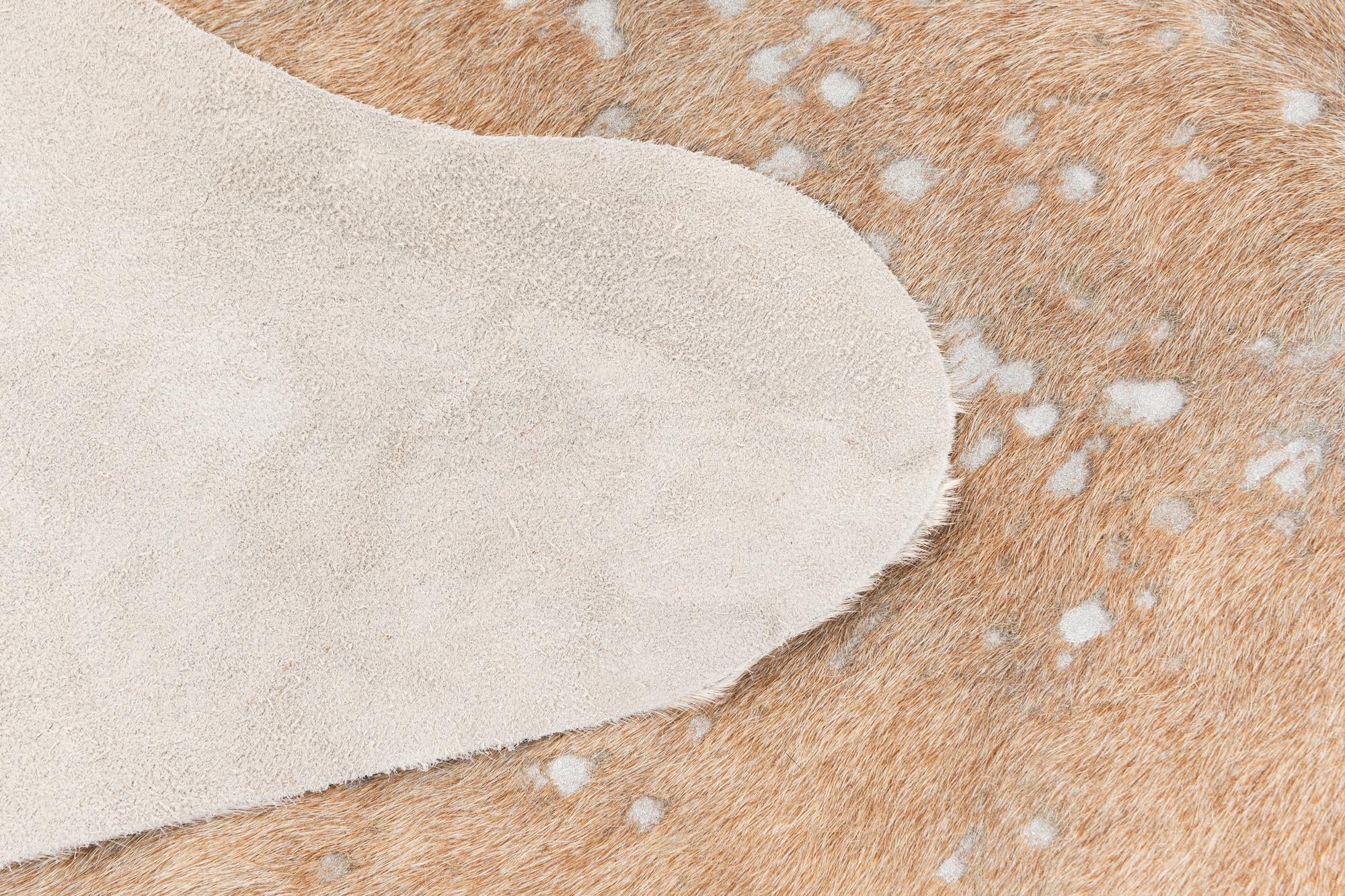 6' 3 x 7' 3 Cowhide Leather Square Rug