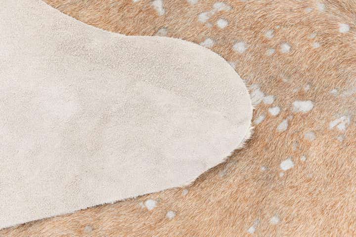 6' 3 x 7' 3 Cowhide Leather Square Rug