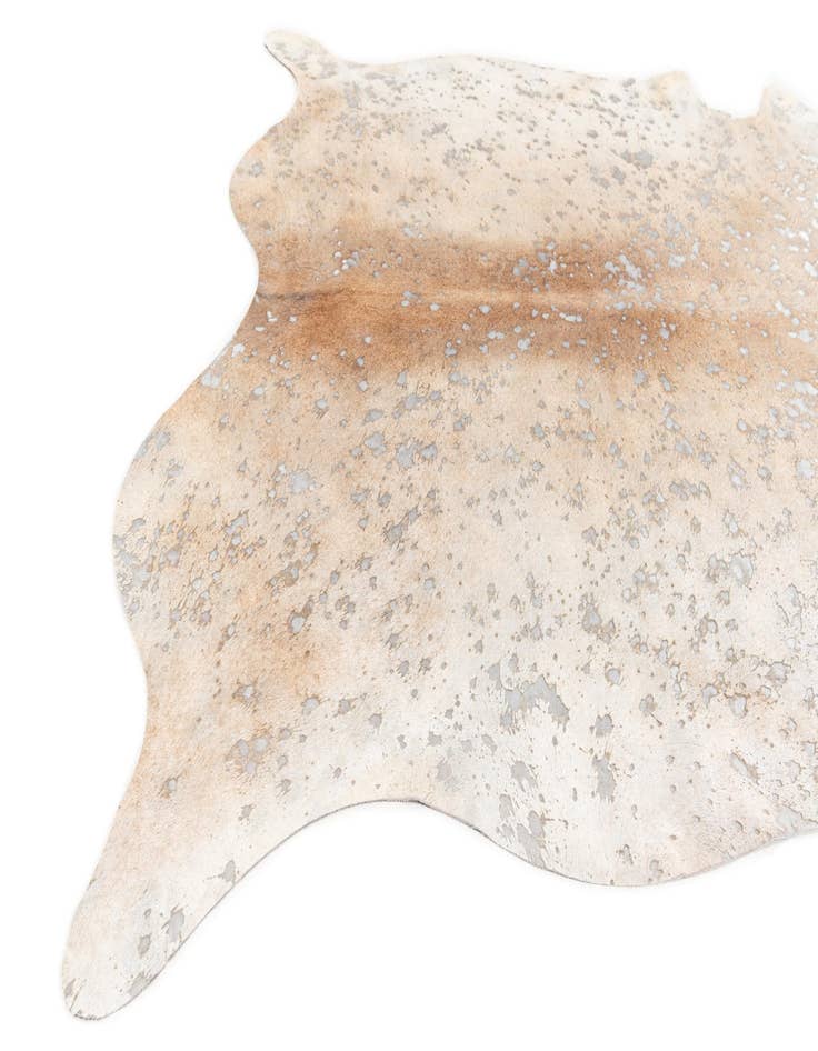 Detail image of 6' 3 x 7' 4 Cowhide Leather Square Rug