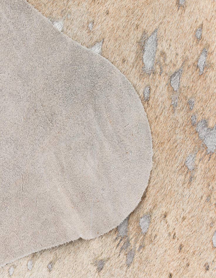 Detail image of 6' 3 x 7' 4 Cowhide Leather Square Rug